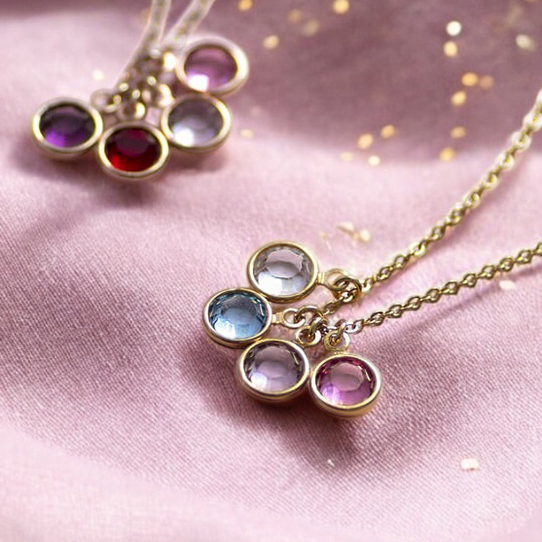 Family Birthstone Charm Pendant Necklace – JOY by Corrine Smith