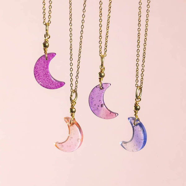 Image shows Four in One Glass Moon Necklace