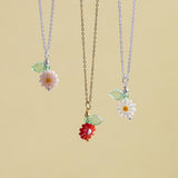 Mother of Pearl Daisy Leaf Necklace