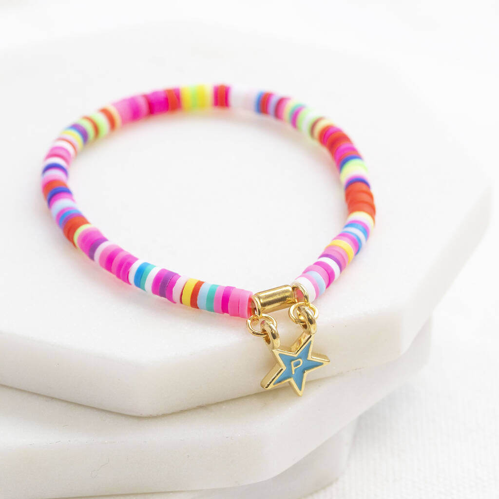 Personalized Enamel Star Bracelet