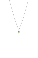 August Birthstone Crystal Necklace Sterling Silver
