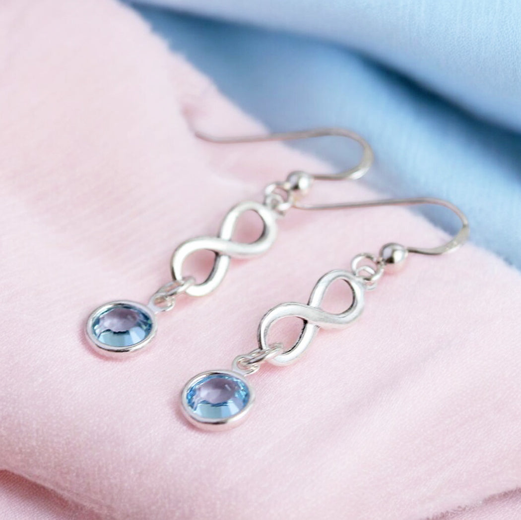 Sterling silver infinity earrings store