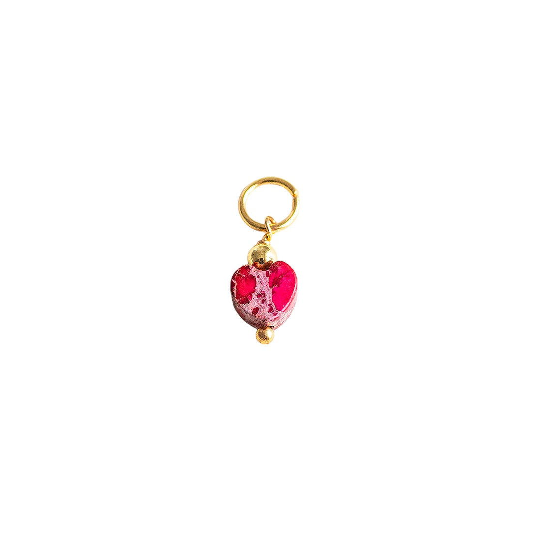 Red Jasper Heart Charm - CYO