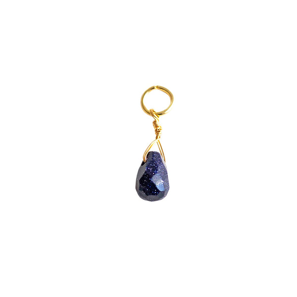 Blue Sandstone Teardrop Charm - CYO