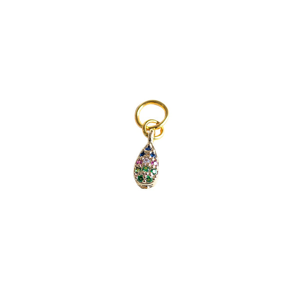 Rainbow Crystal Teardrop Charm - CYO