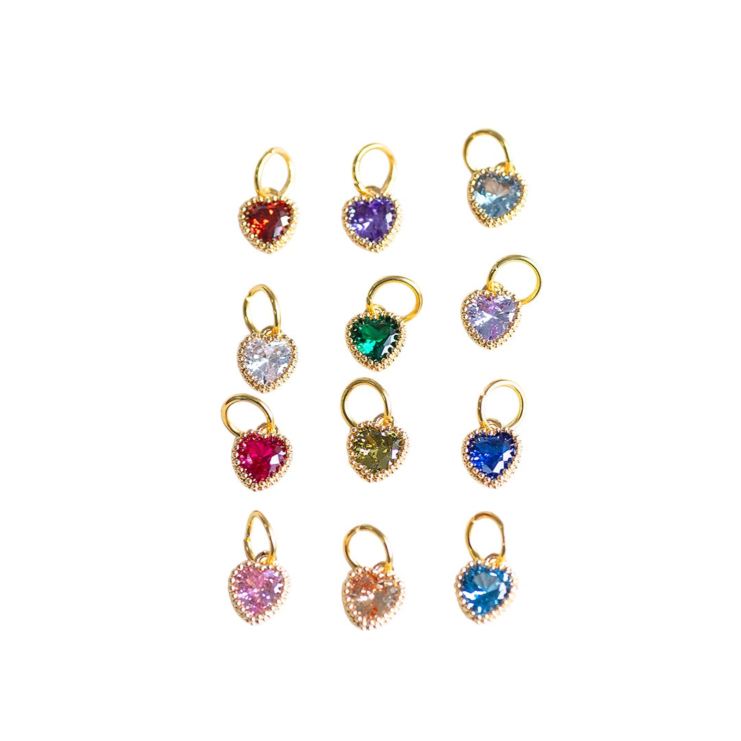 Heart Birthstone Charm - CYO