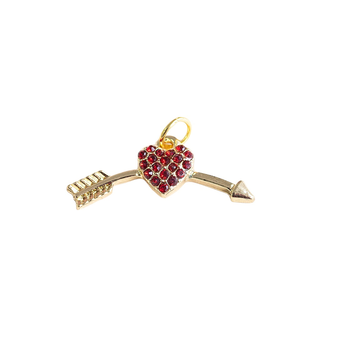 Sparkle Arrow Heart Charm- CYO