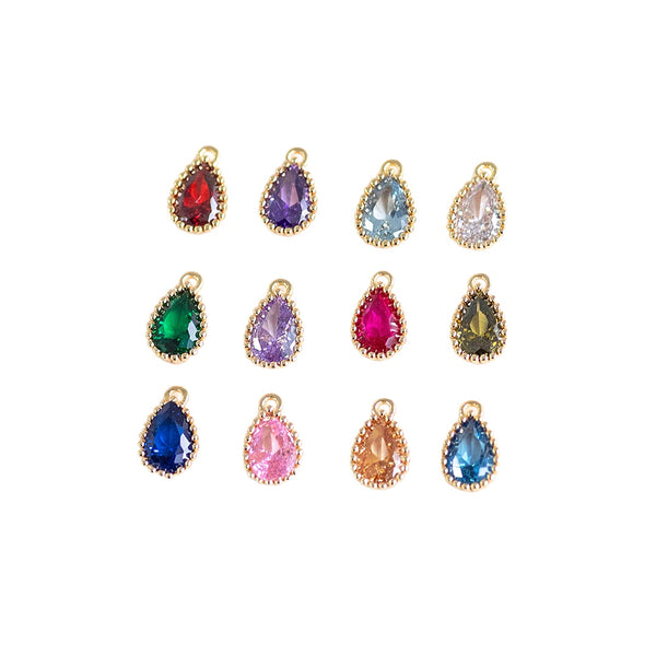 Teardrop Birthstone Charm - CYO