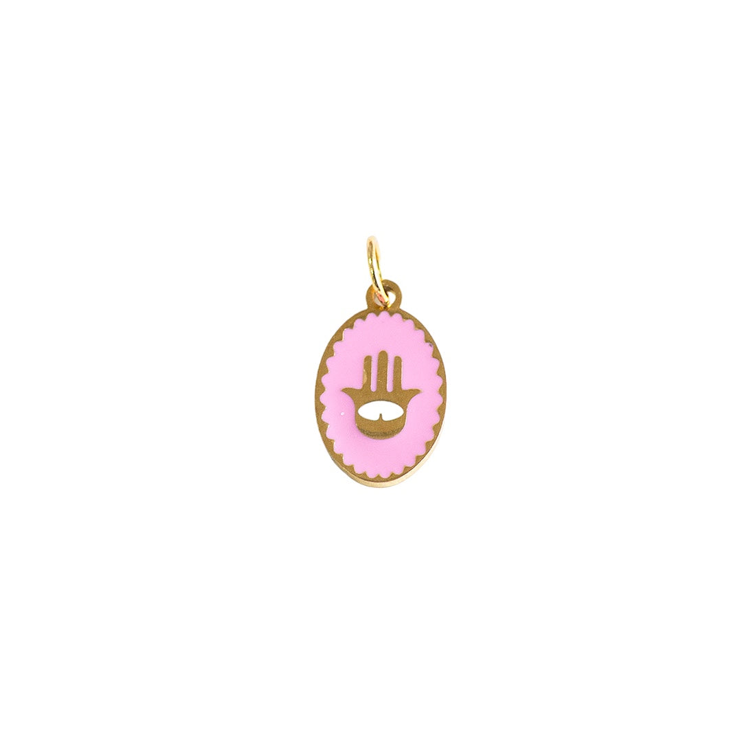 Pink Hamsa Hand Charm - CYO