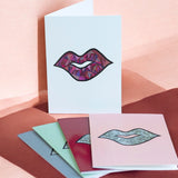 Joy By Corrine - Abstract Lips Greeting Cards