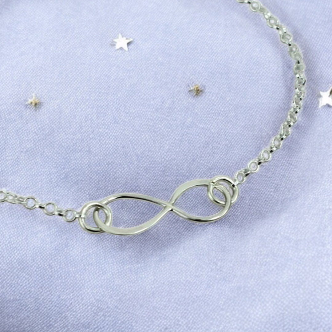 Ready to Ship INFINITY Bracelet Sterling Silver {Traditional} Size 7.0 orders #282