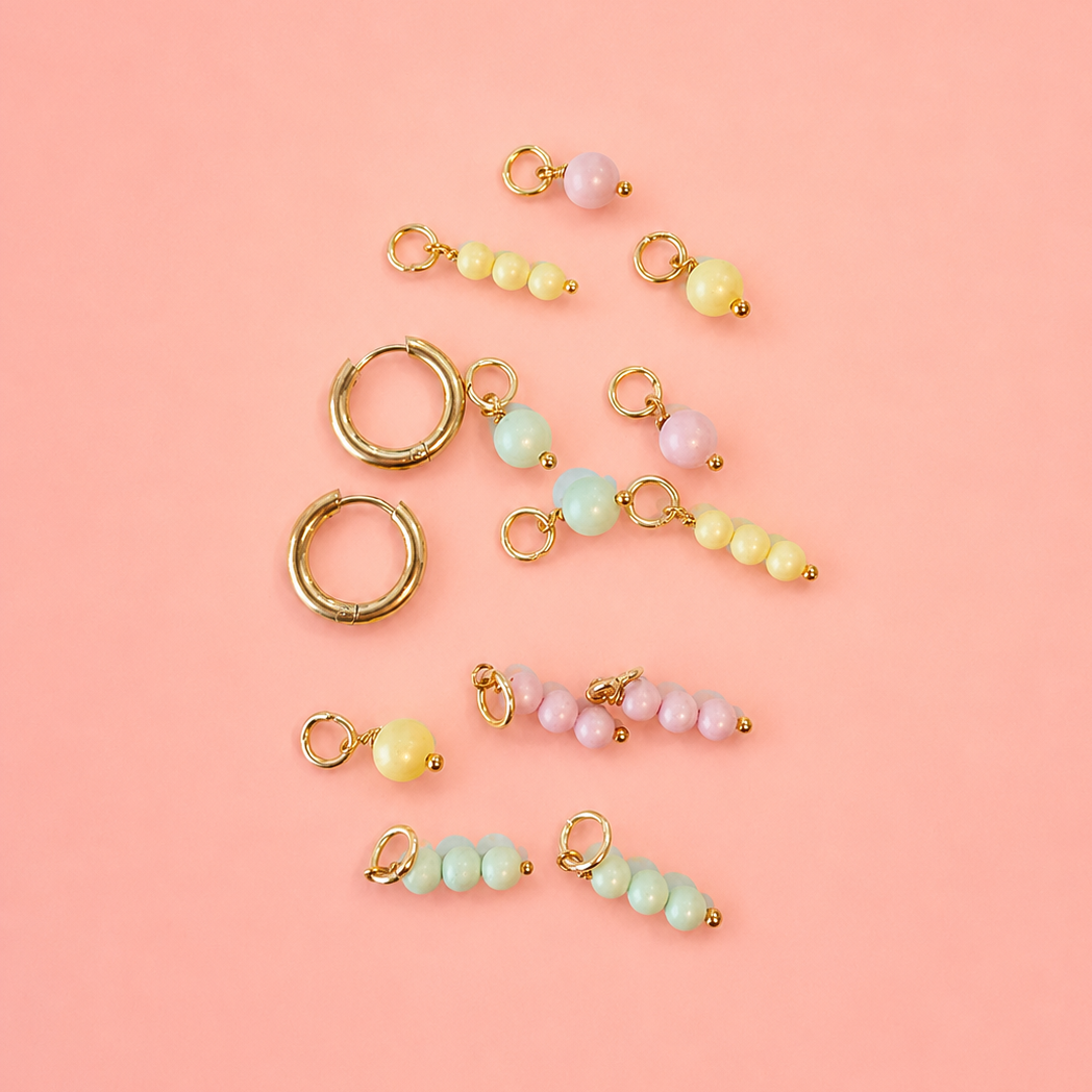 Pocketful Pick - Pastel Swarovski Pearl Multi-Way Hoop Earrings