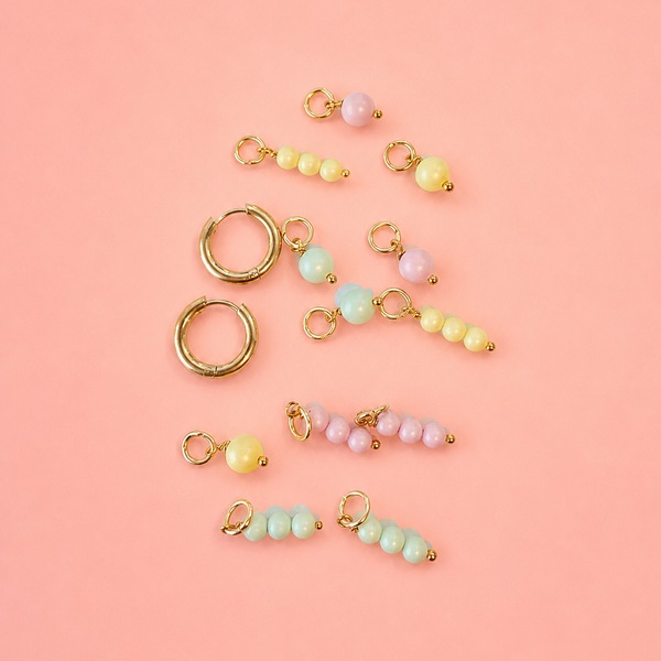 Pocketful Pick - Pastel Swarovski Pearl Multi-Way Hoop Earrings