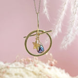 Image shows Abstract Crystal and Star Necklace