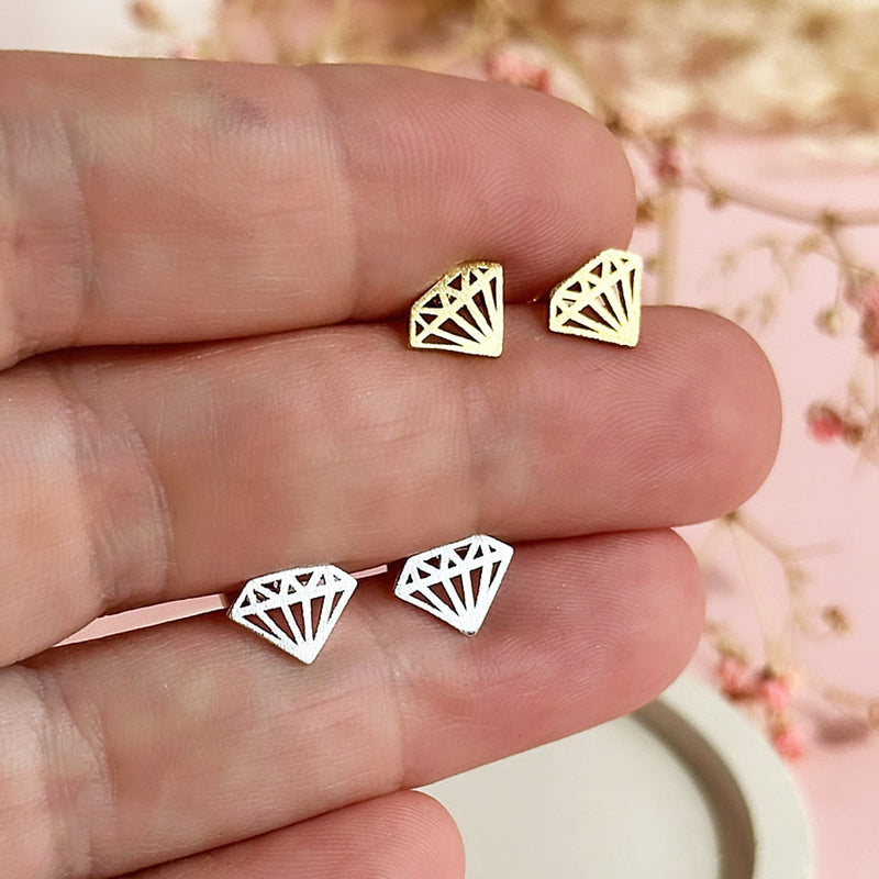 Set of Two Abstract Gem Studs