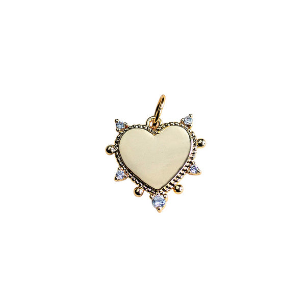 Crystal Edge Heart Charm - CYO