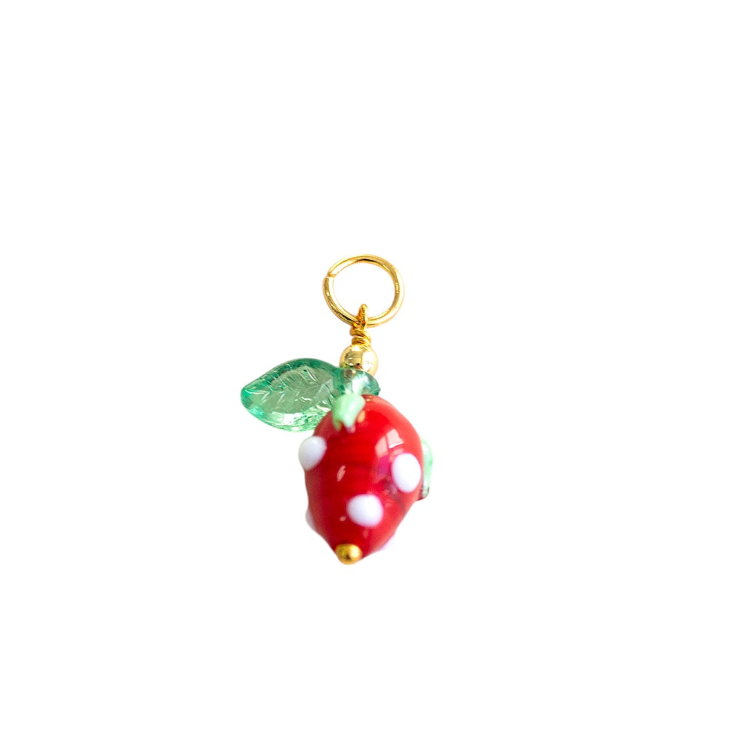 Glass Strawberry Charm - CYO