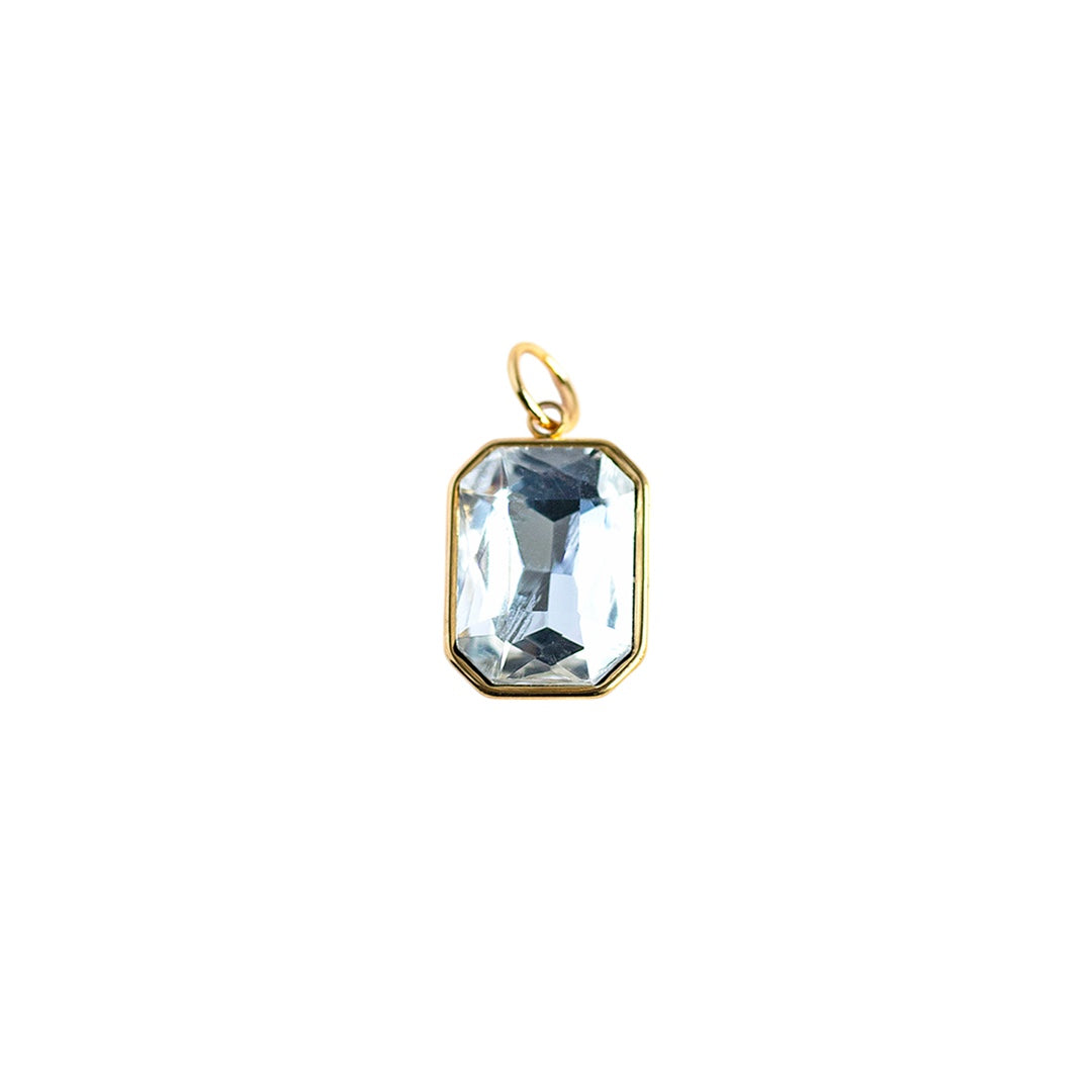 Clear Crystal Lozenge Charm - CYO