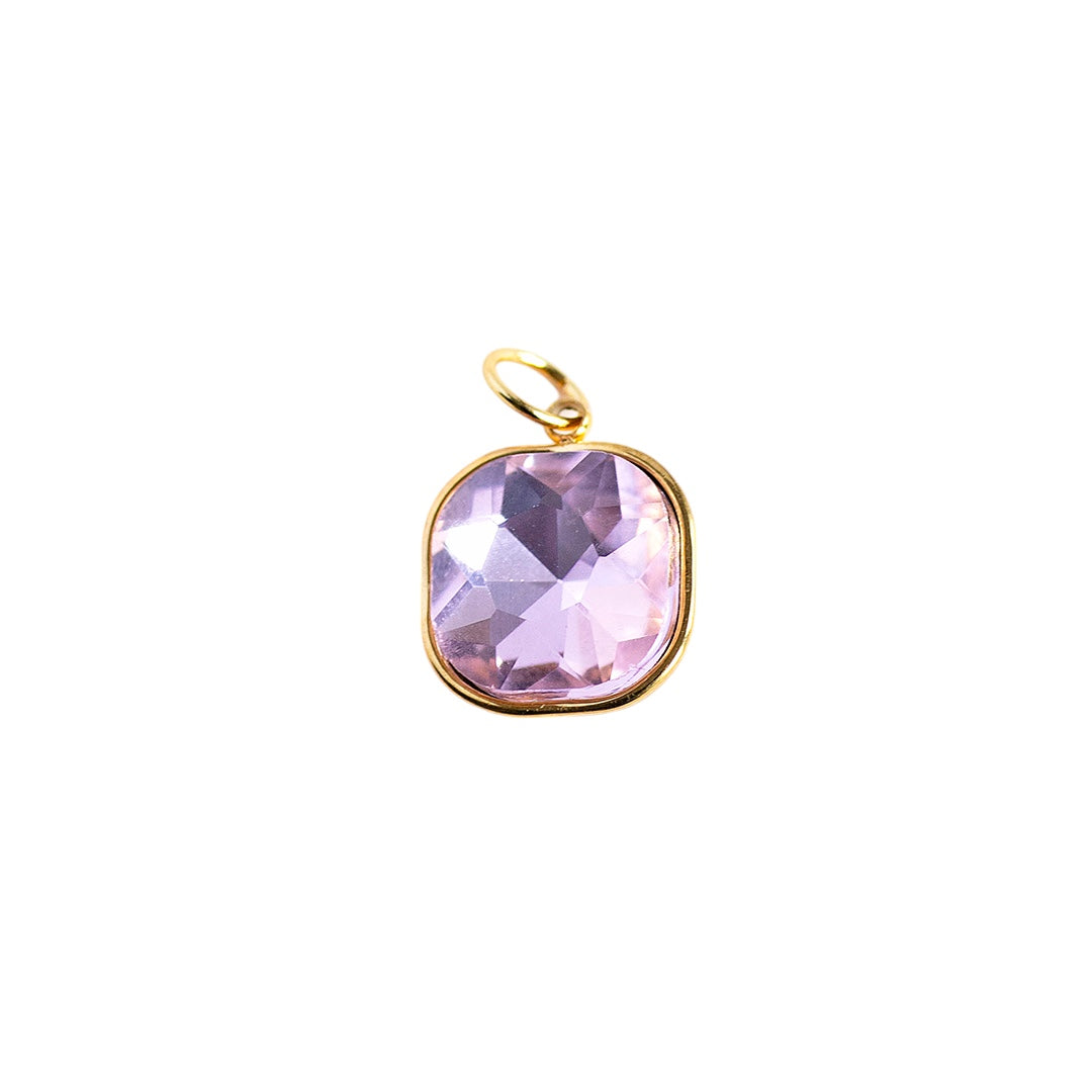 Pink Framed Crystal Charm - CYO