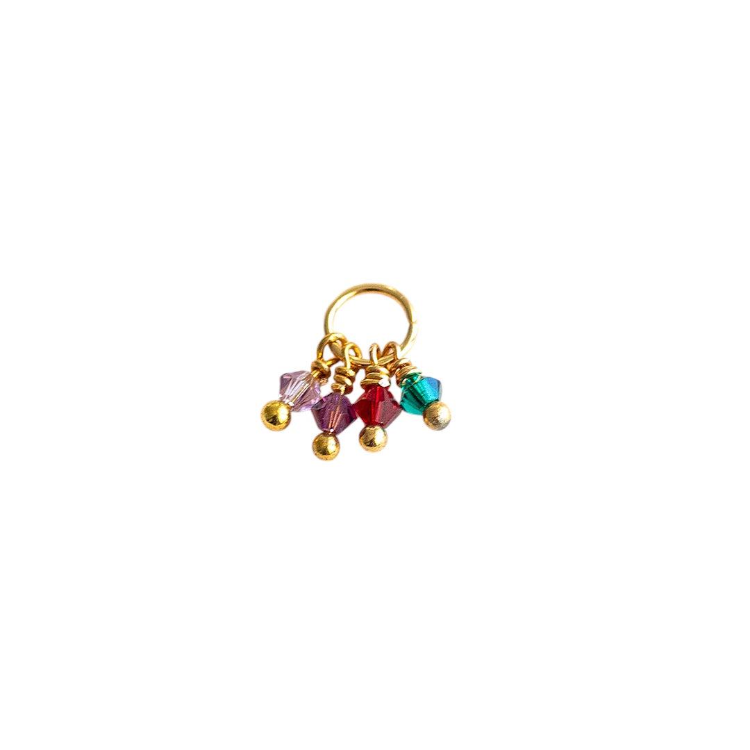 Four Birthstone Cluster Charm - CYO