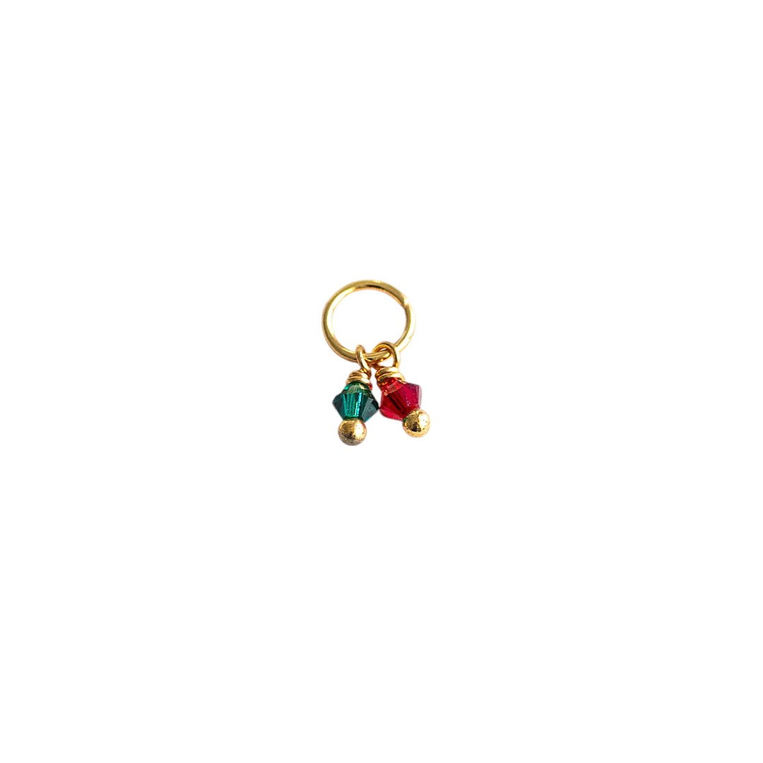 Two Birthstone Cluster Charm - CYO