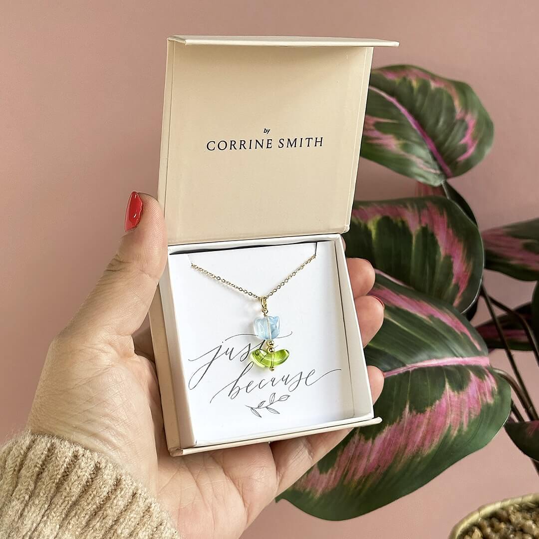 Glass Tulip Necklace Gifts for Her JOY by Corrine Smith