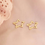 Image shows Gold Plated Star Ear Cuffs