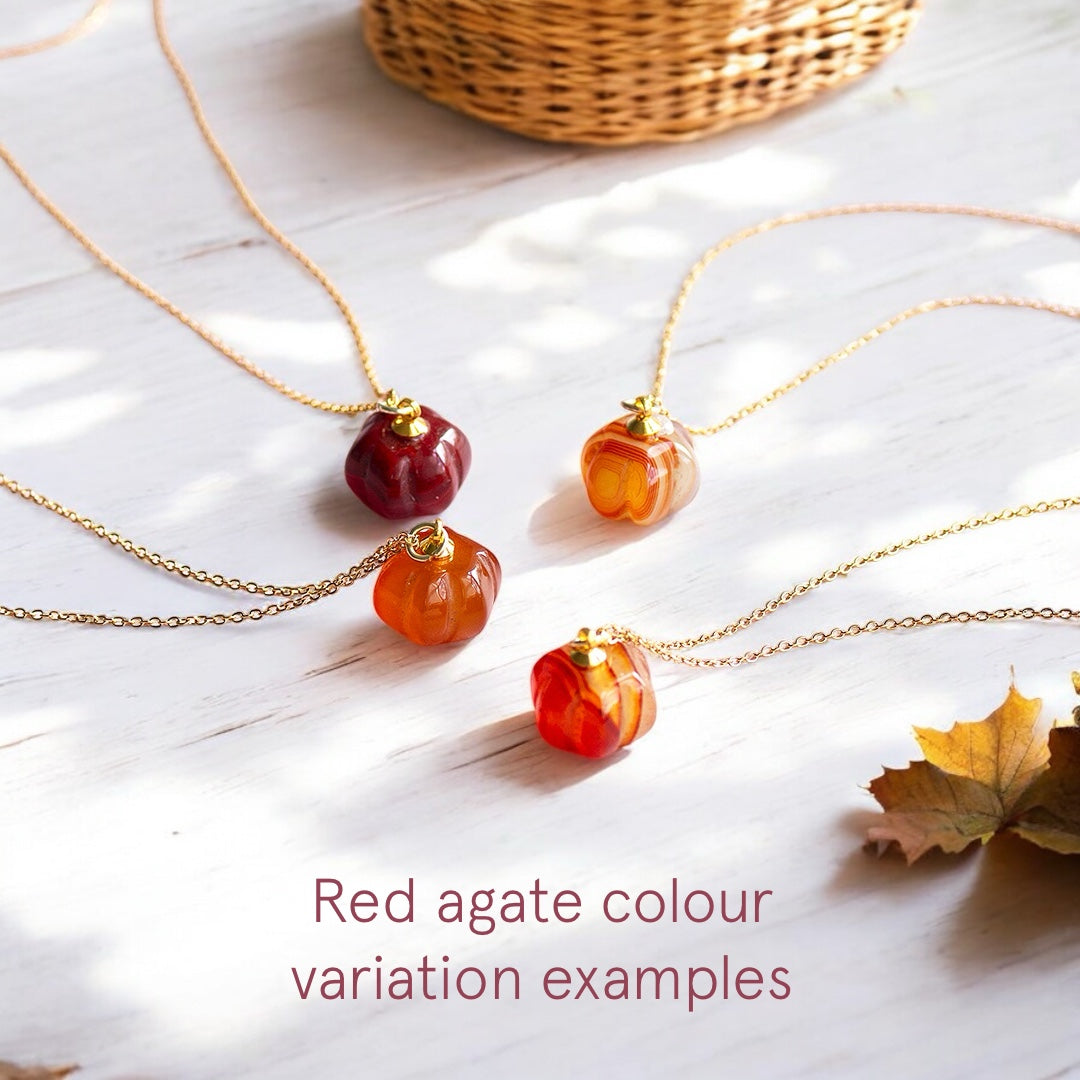 Gemstone Pumpkin Necklace