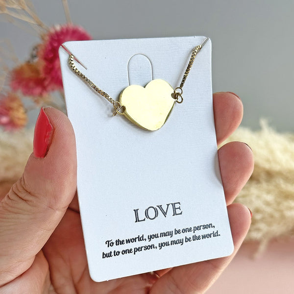Gold Plated Heart Slider Bracelet