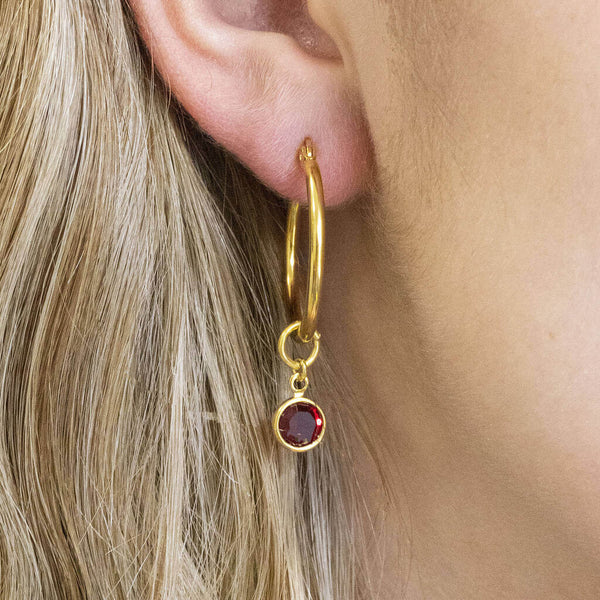 Ruby birthstone store earrings