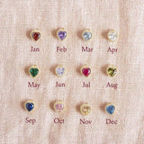 Image shows all heart birthstones