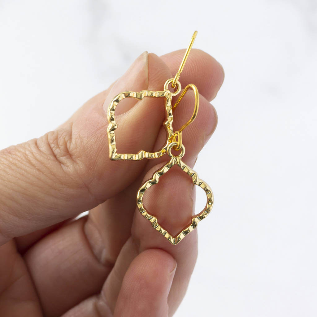 Moroccan Inspired Gold Earrings – JOY by Corrine Smith
