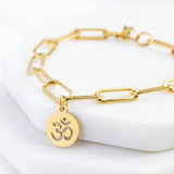 Image shows Om Meditation Symbol Yoga Bracelet