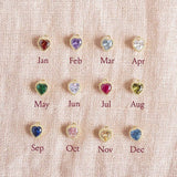 Image shows all heart birthstones