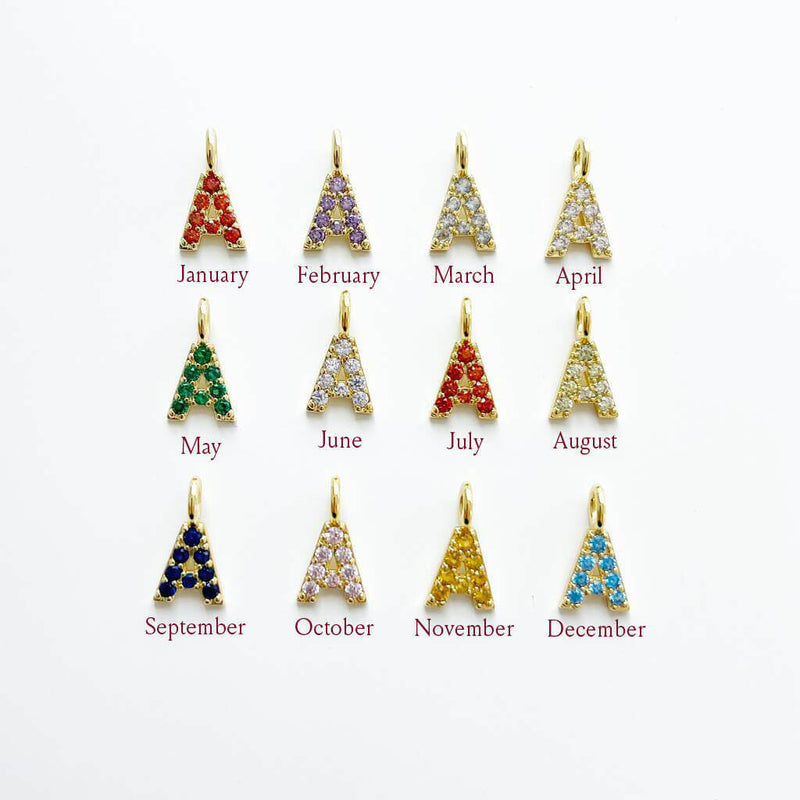 Image shows all birthstone colours