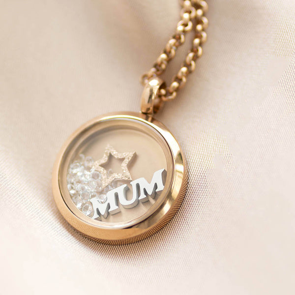 Personalised floating charms necklace