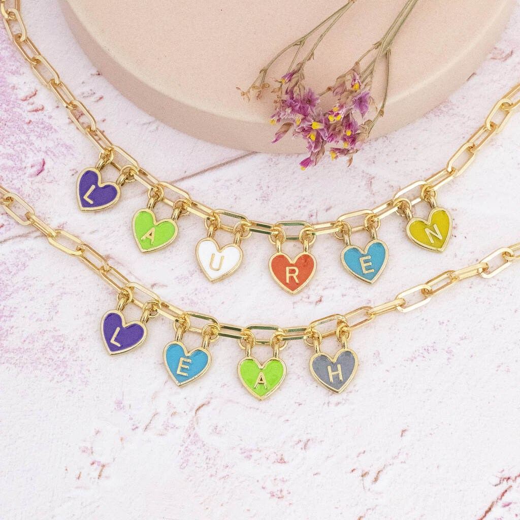 Charm bracelets with names outlet