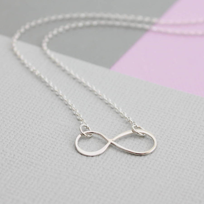 Image shows Sterling Silver Infinity Necklace