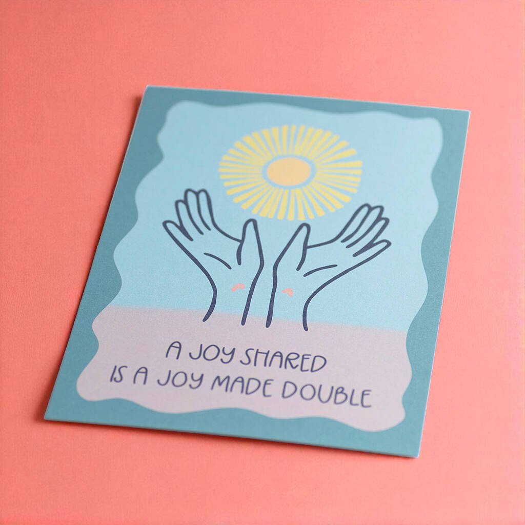 Inspirational wall art print with uplifting message in pastel blue and pink design