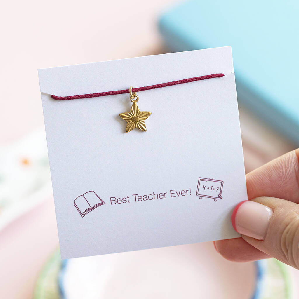Best Teacher Ever Gold Star Bracelet JOY by Corrine Smith