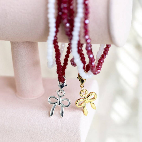 Bracelet Stack With Bow Charm