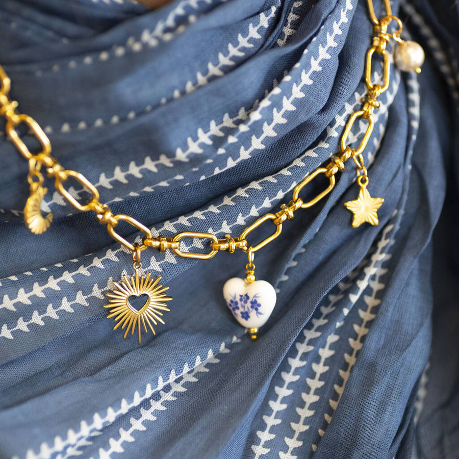 Create Your Own Chunky Gold Charm Necklace - JOY by Corrine Smith