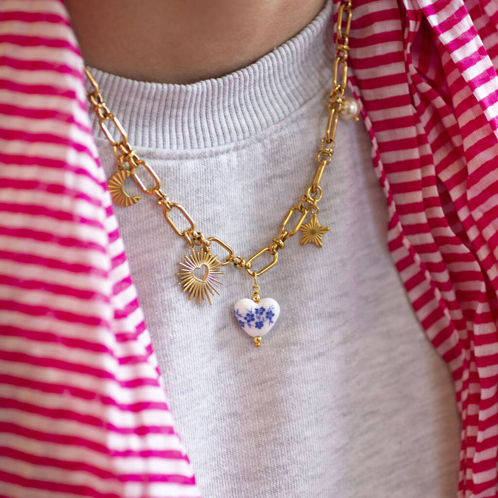 Create Your Own Chunky Gold Charm Necklace