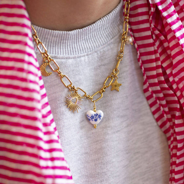 Create Your Own Chunky Gold Charm Necklace