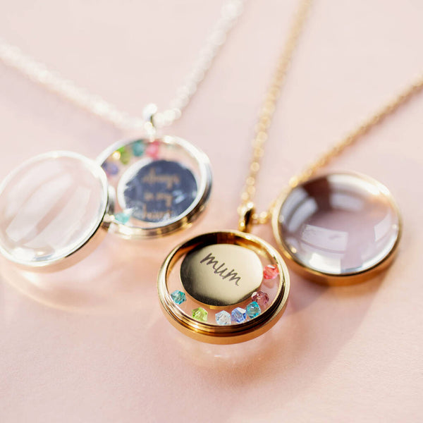 Create Your Own Personalised Family Birthstone Locket Necklace