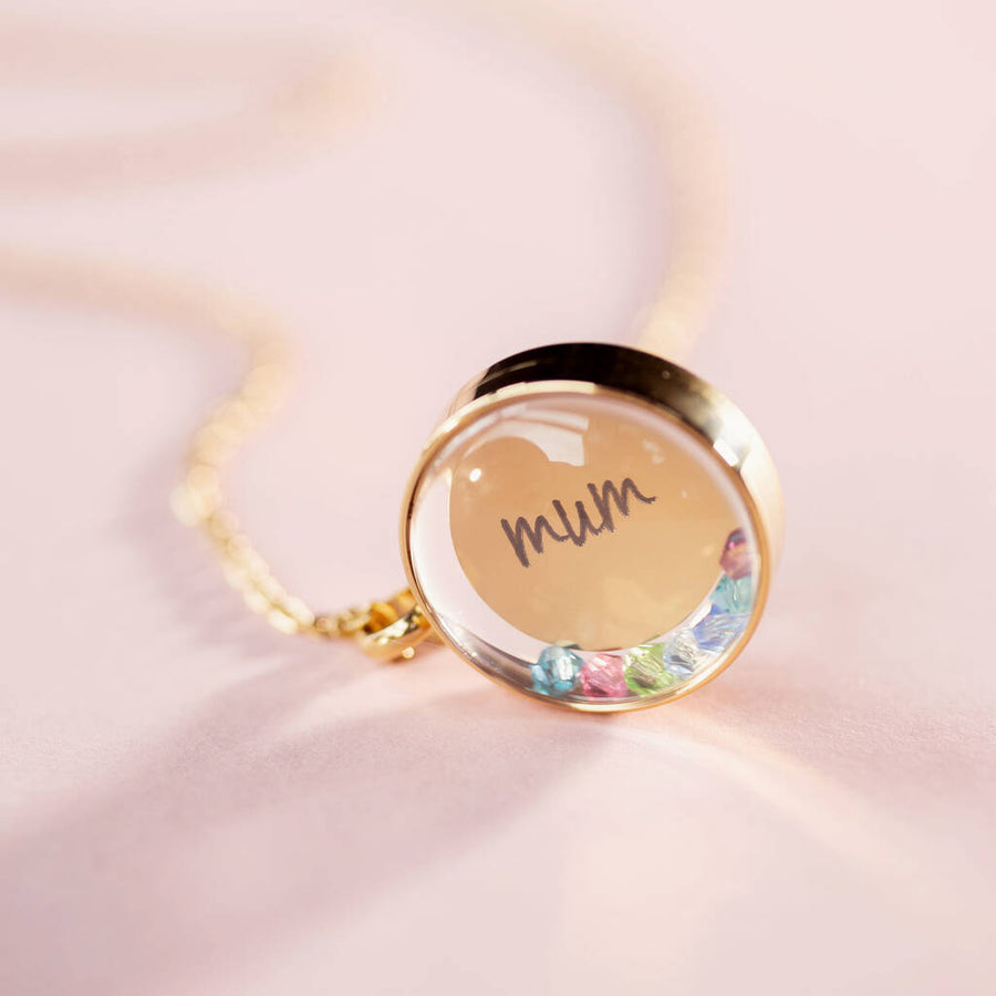 Create Your Own Personalised Family Birthstone Locket Necklace - JOY by Corrine Smith