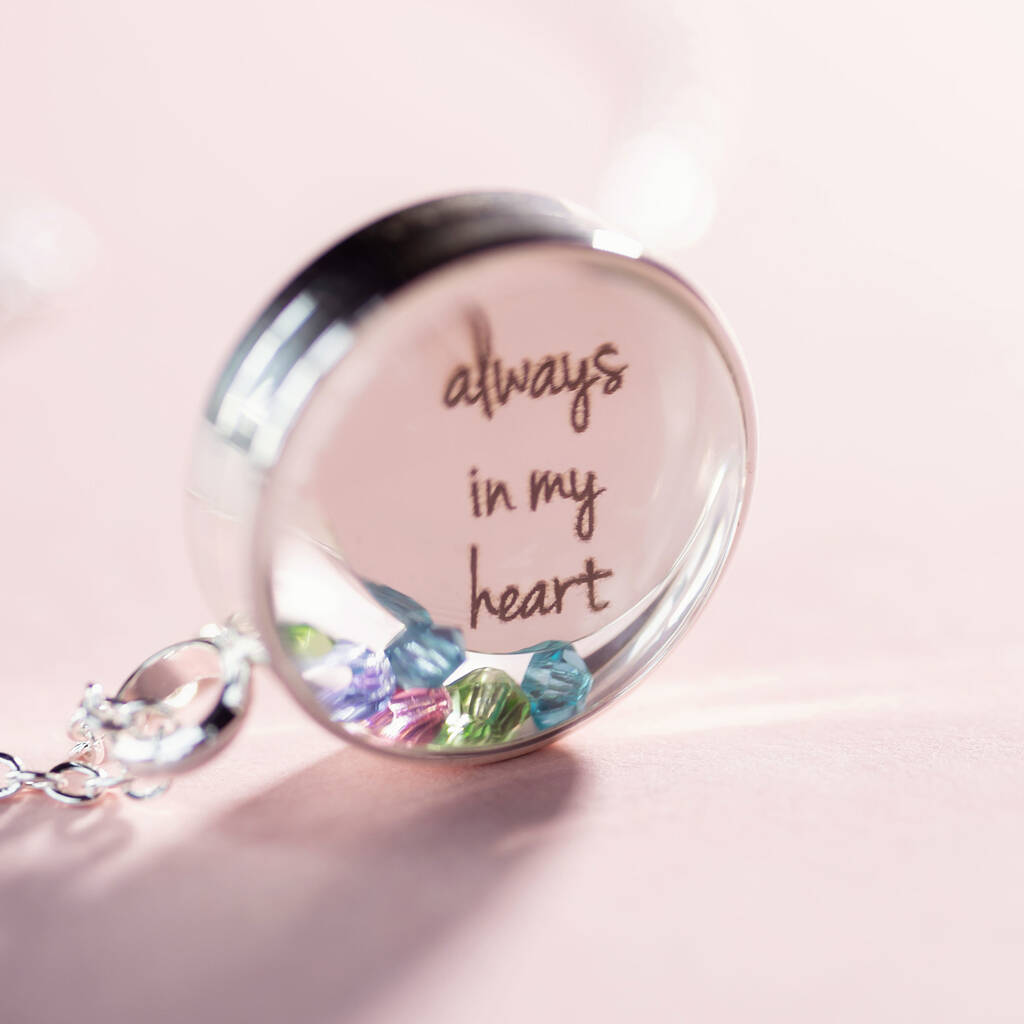 Create Your Own Personalised Family Birthstone Locket Necklace