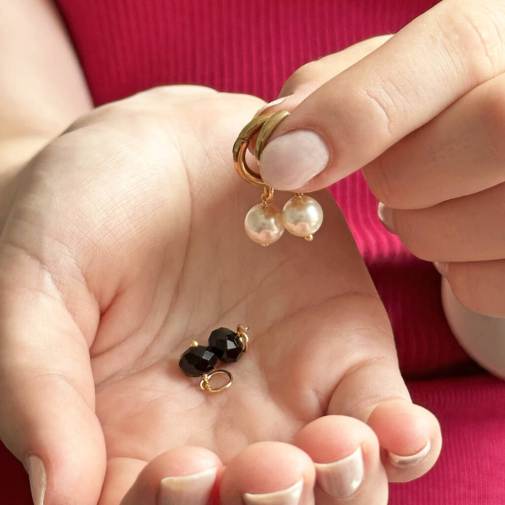 Day To Night Pearl And Crystal Earrings