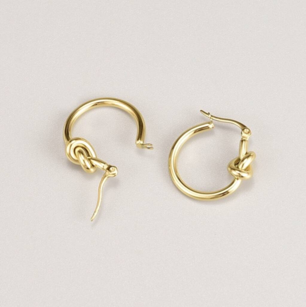 Friendship Knot Hoop Earrings