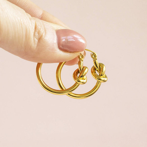Friendship Knot Hoop Earrings – JOY by Corrine Smith